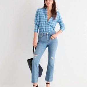 J Crew Demi Boot Crop Jeans in Rocky Shore Wash